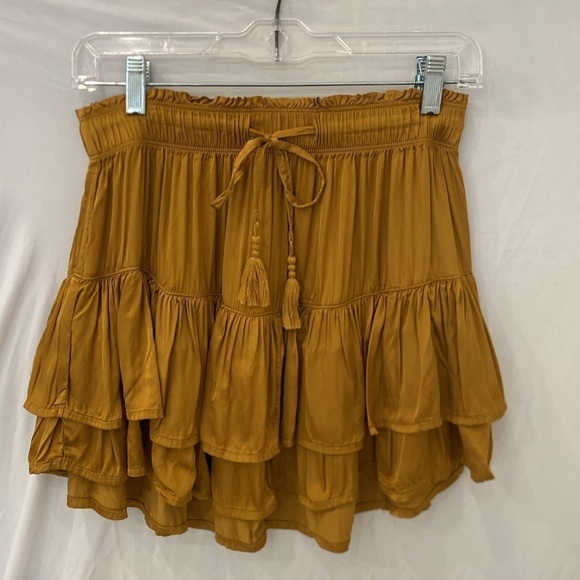 Aerie Sweet 'N' Silky Mini Skirt in honey gold small - Picture 3 of 5